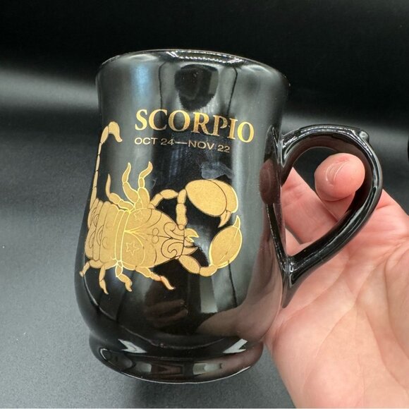 Scorpio Gold and Black Curved Coffee Mug - Picture 16 of 16